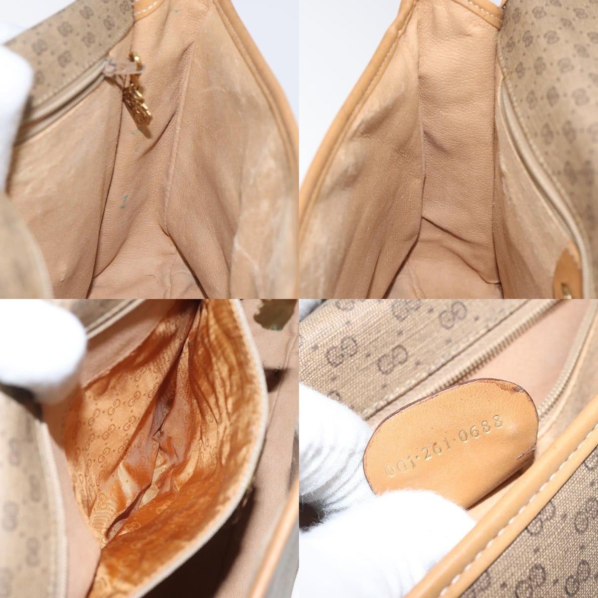 Gucci GUCCI GG Supreme Shoulder Bag Pvc Beige Gold 001 261 001 261 Size ONE SIZE - 12 Thumbnail