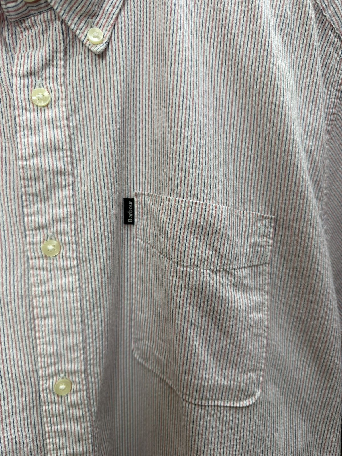 Barbour Barbour Men’s Seersucker Tailored Fit Short Sleeve Shirt Size US L / EU 52-54 / 3 - 4 Thumbnail