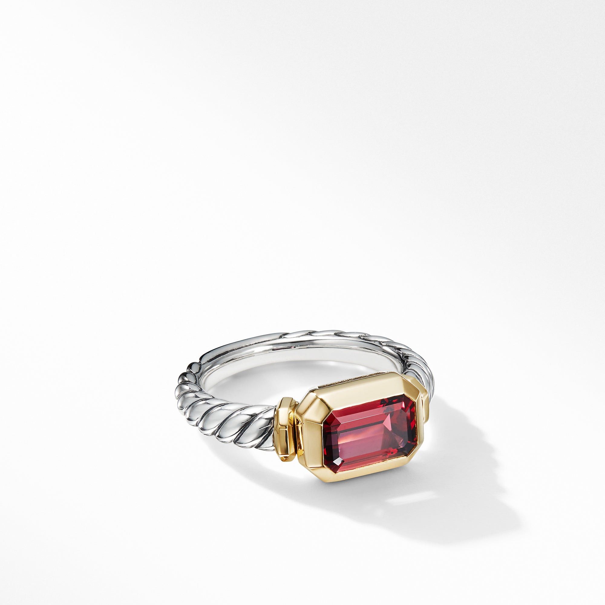 David Yurman o1w1db10325 Novella Ring with Rhodalite and 18K Yellow Gold Size ONE SIZE - 1 Thumbnail