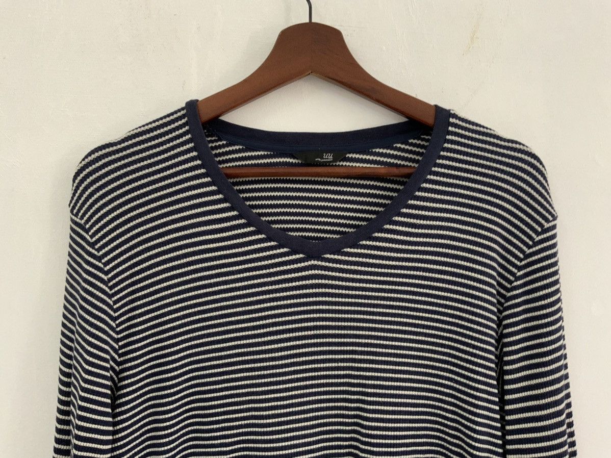 Japanese Brand Uniqlo undercover Stripe Long Sleeve Shirt Size US M / EU 48-50 / 2 - 3 Thumbnail