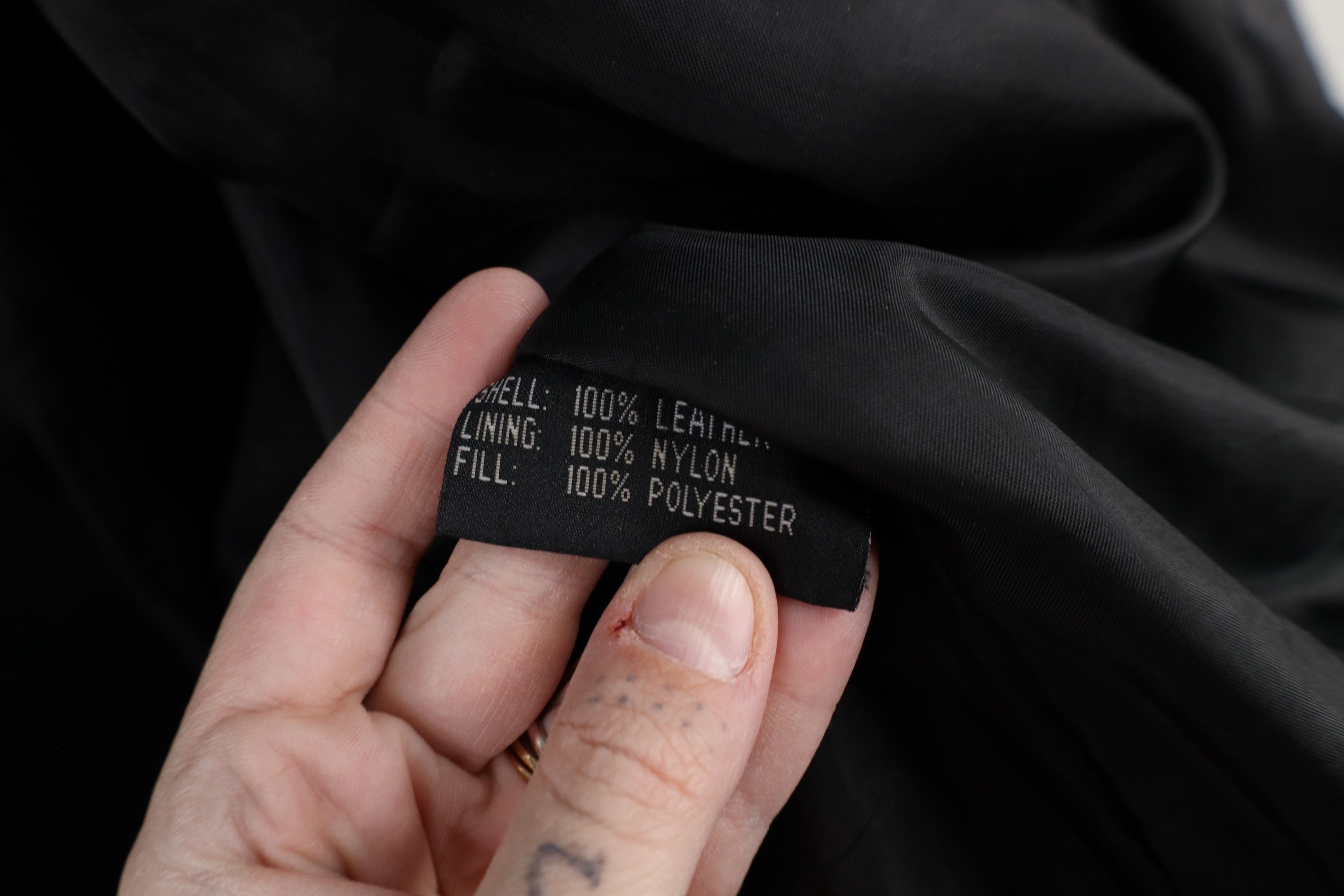 Vintage Vintage 90s Streetwear Button Back Leather Jacket Black Size US L / EU 52-54 / 3 - 12 Thumbnail
