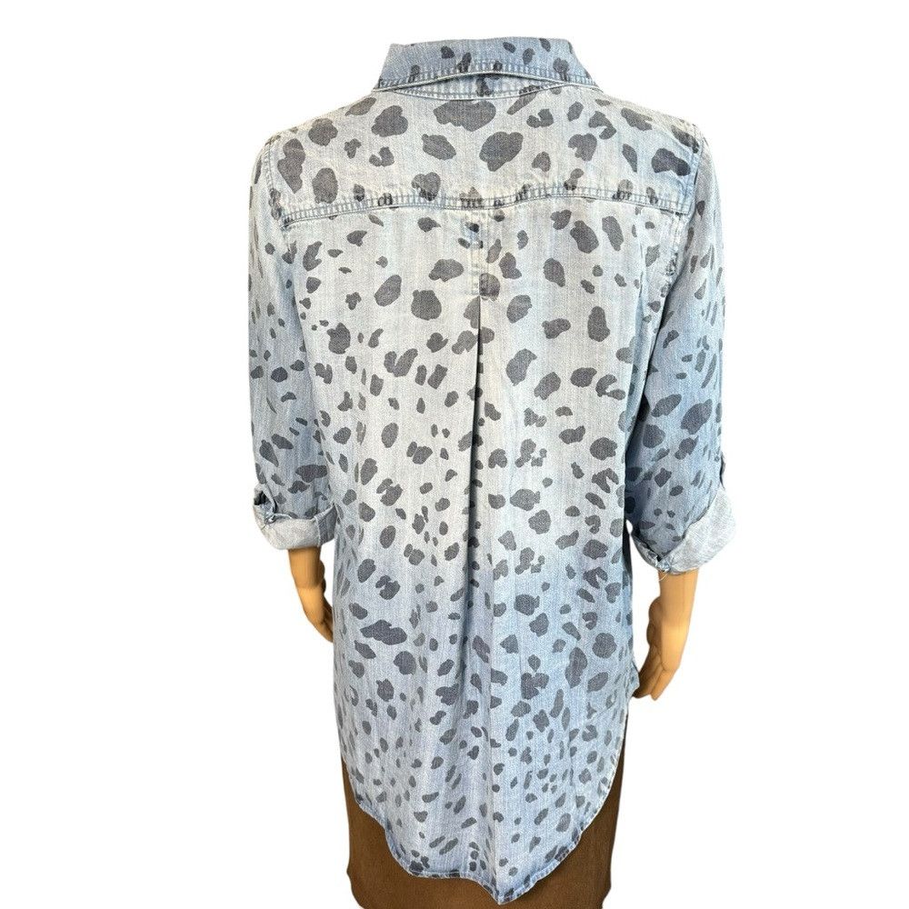 Other New SIDE STITCH Button Front Animal Print Denim Shirt Size Size XS / US 0-2 / IT 36-38 - 5 Thumbnail