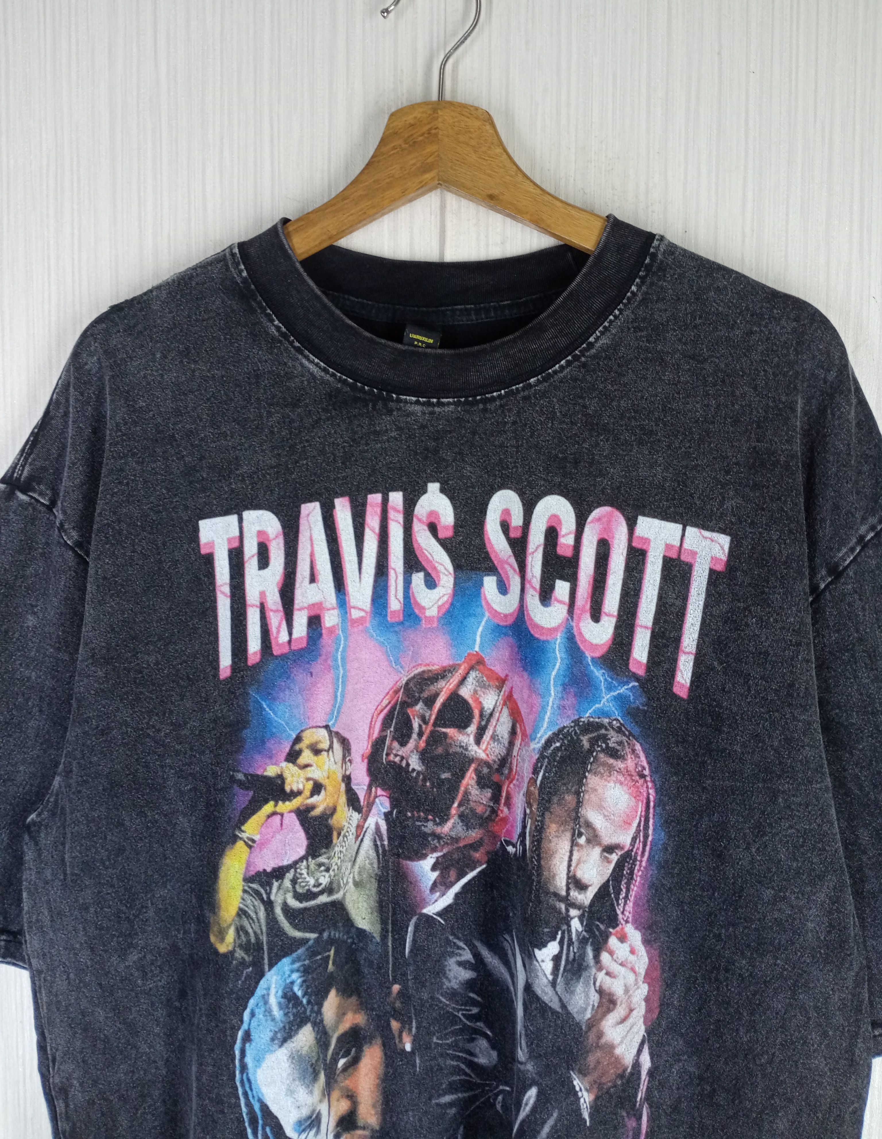 Japanese Brand × Rap Tees × Travis Scott Rare Vintage Travis Scott Black Washed Tshirt Size US M / EU 48-50 / 2 - 3 Thumbnail