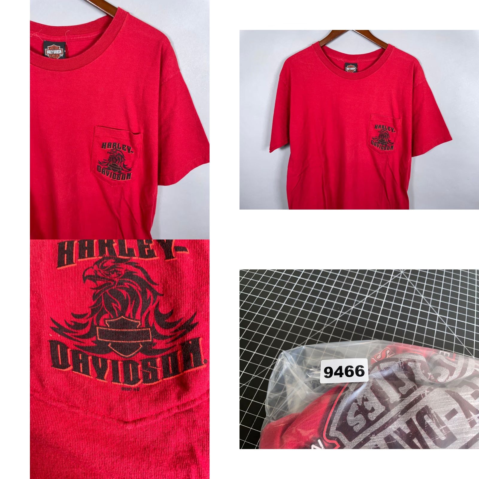 Harley Davidson Vintage Harley-Davidson T-Shirt Adult Large Red Logo Graphic Print Motorcycle Biker Nevada 2007 Size US L / EU 52-54 / 3 - 8 Thumbnail