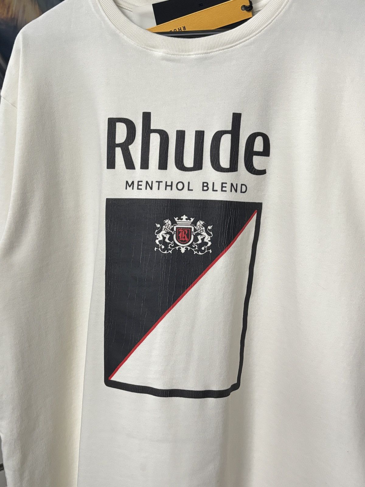 Rhude RHUDE | MENTHOL CIGARETTES LOGO TEE Size US M / EU 48-50 / 2 - 2 Thumbnail