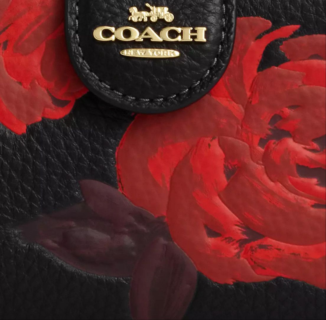 Coach Medium Corner Zip Wallet With Floral Print CCL63 Size ONE SIZE - 6 Thumbnail