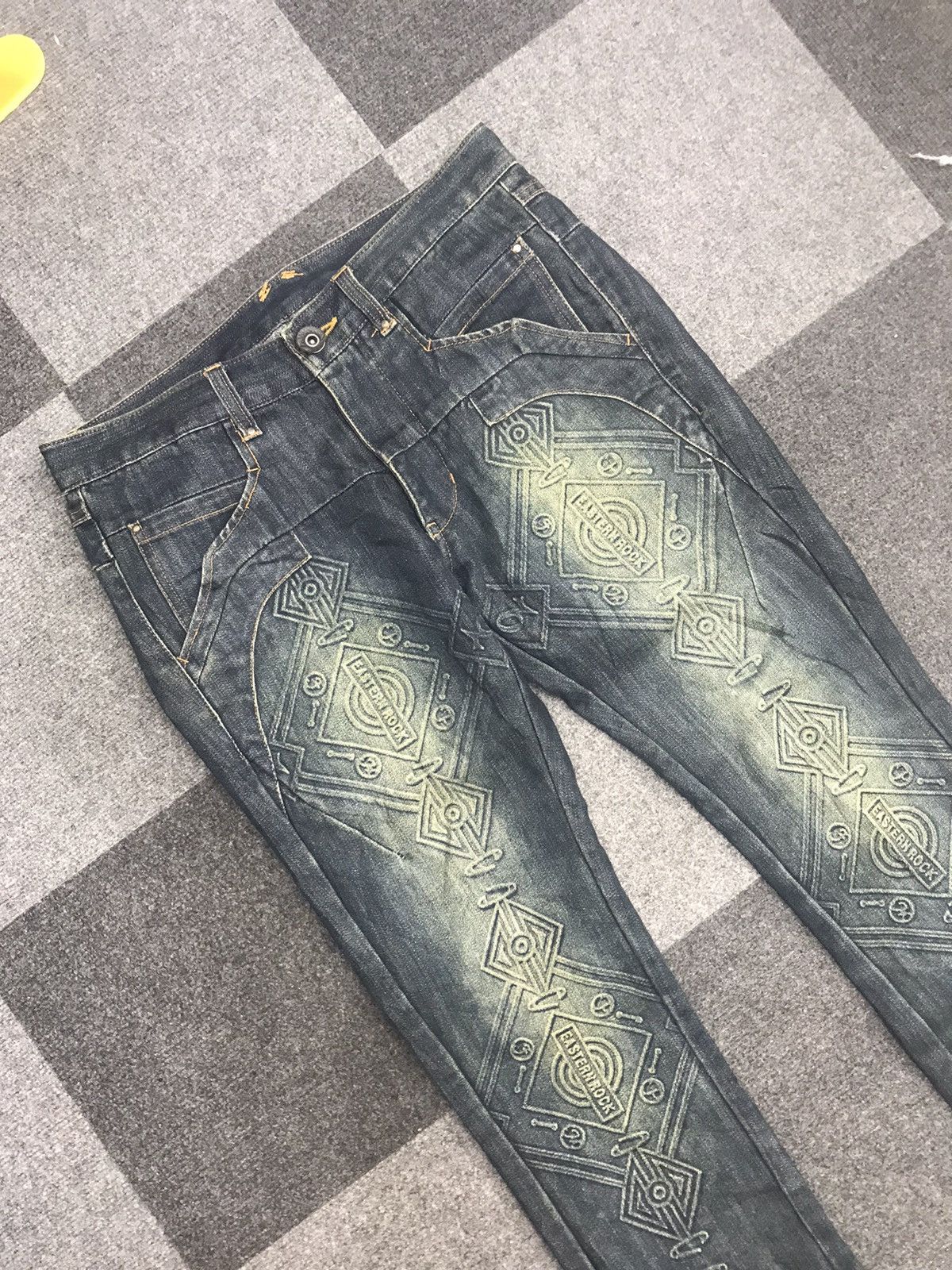PPFM Archival Design Engraved Easter Rock PPFM Skinny Jeans F462 Size US 32 / EU 48 - 6 Thumbnail
