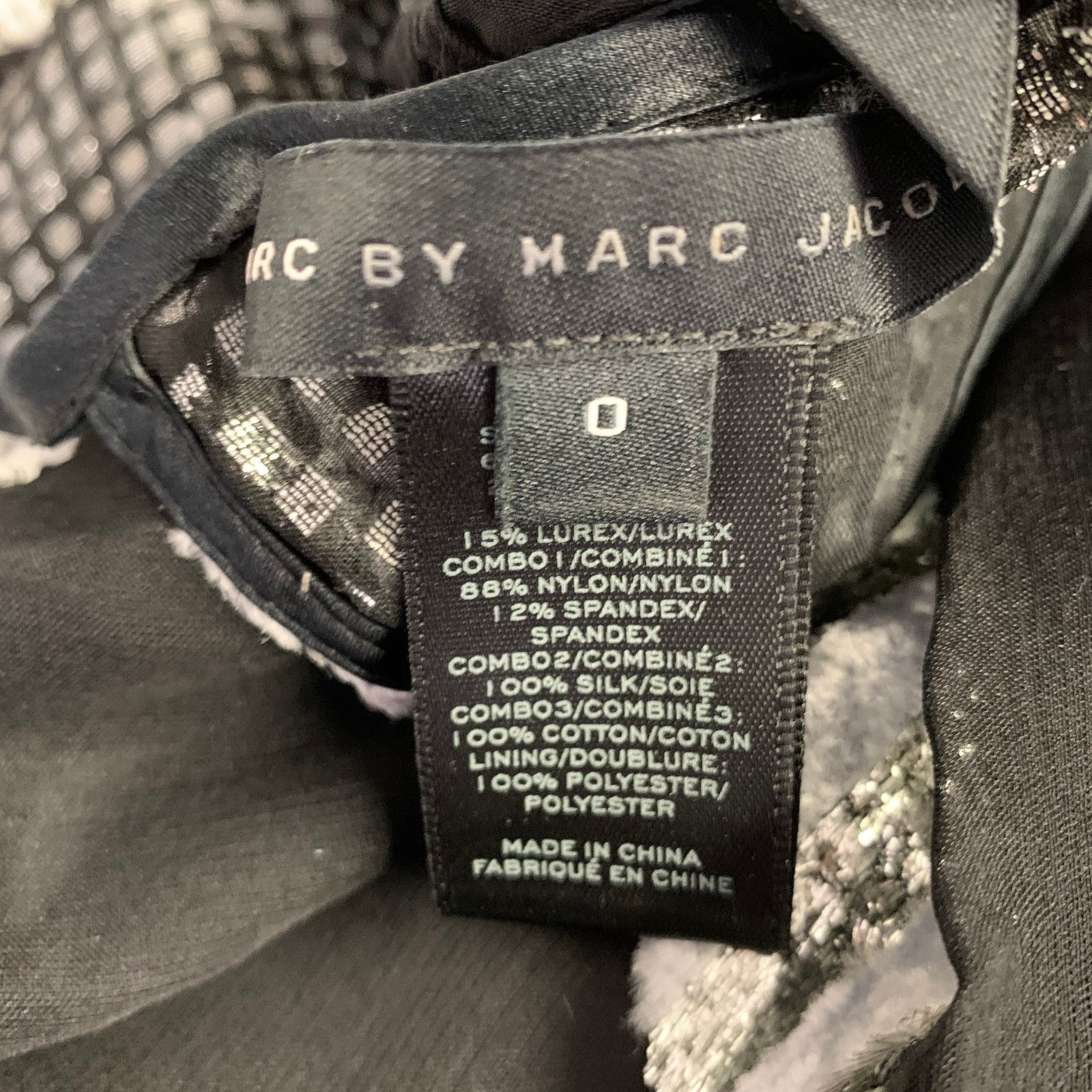 Marc Jacobs Size 0 Black Silver Silk Blend Jacquard Sleeveless Dress Size XS / US 0-2 / IT 36-38 - 5 Thumbnail