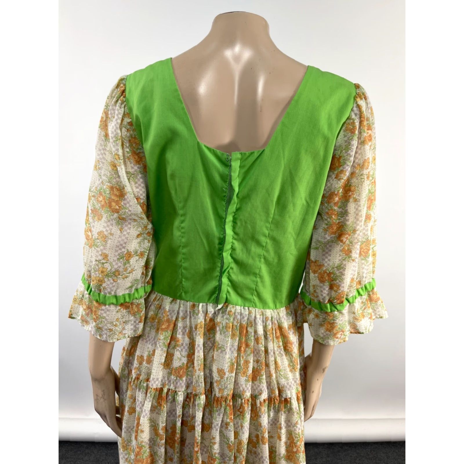 DANCER VINTAGE Deloris Tea Dress Dress Party 60s 70s Floral Cotton Square Dance Bohemian XS/S Pink Womens Size 4XL / US 24-26 - 5 Thumbnail