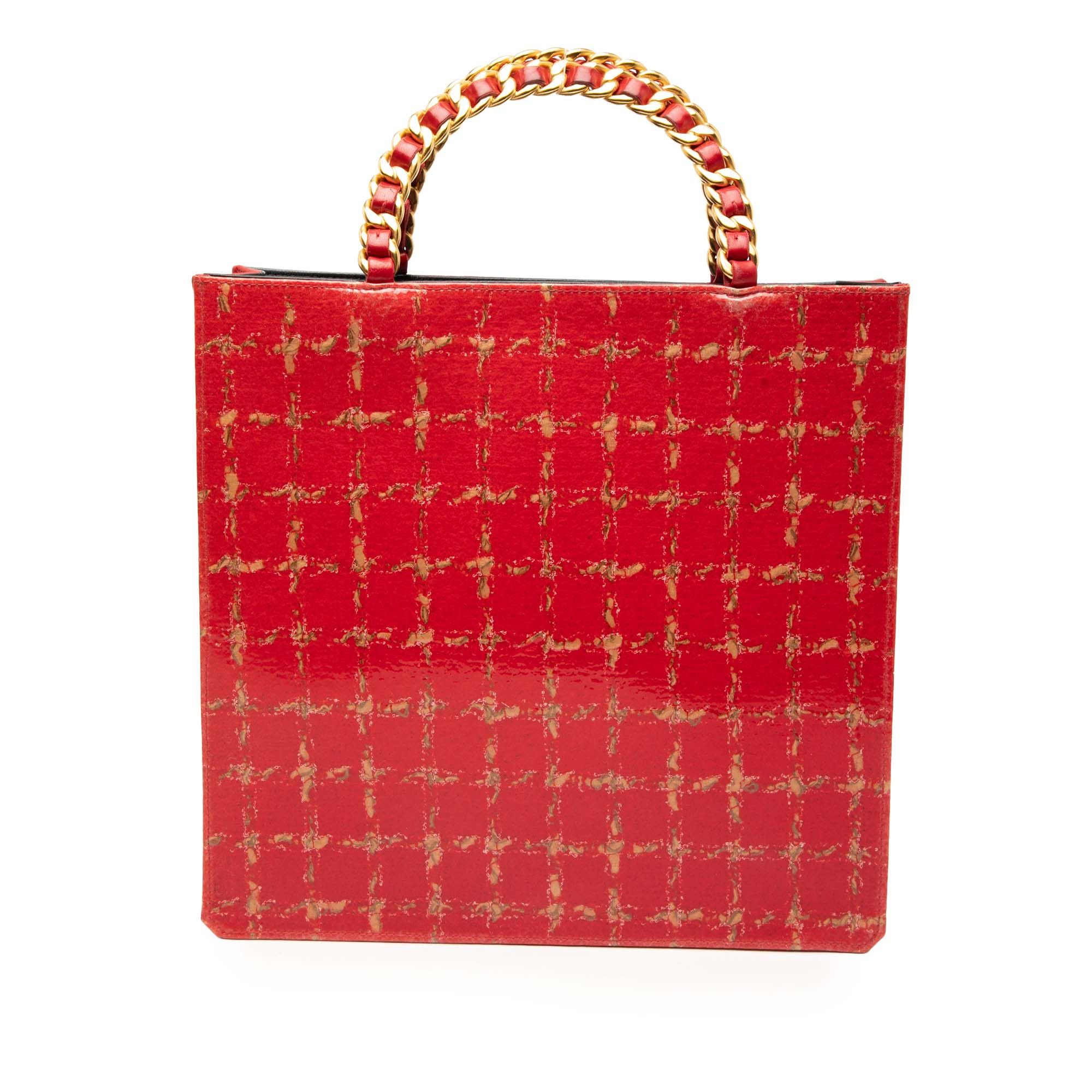 Chanel Chanel Chocolate Bar Patent Tweed Print Tote Size ONE SIZE - 1 Thumbnail