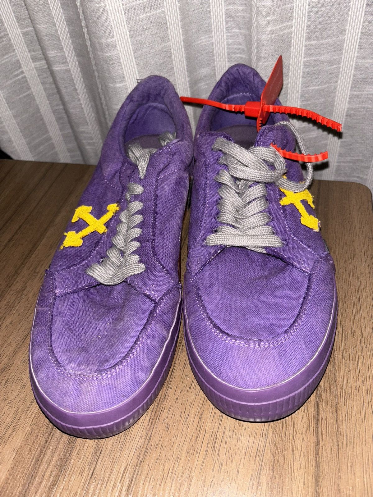 image of Off White x Vintage Off-White Low Vulc (Violet) Shoes in Purple, Men's (Size 10)