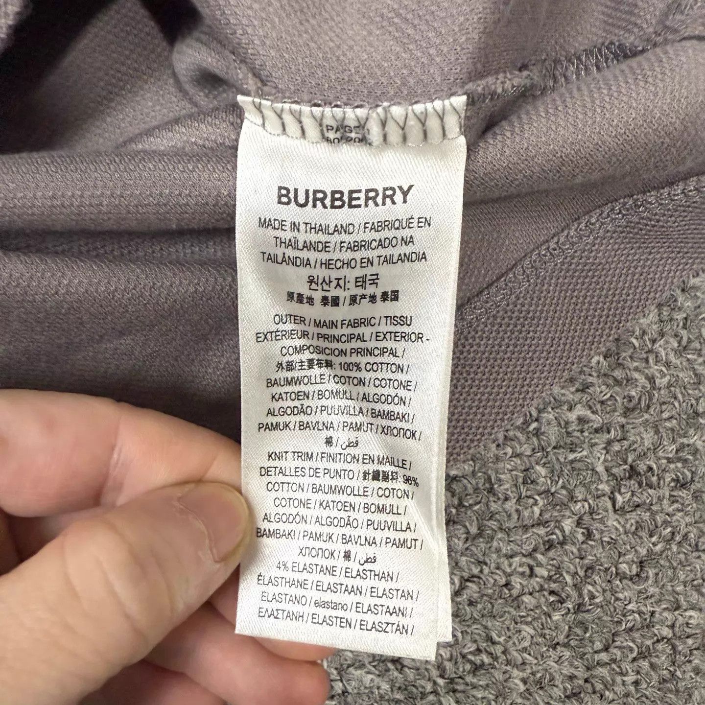 Burberry Burberry Gray TB Logo Embroidered S/S Polo M Size US M / EU 48-50 / 2 - 4 Thumbnail