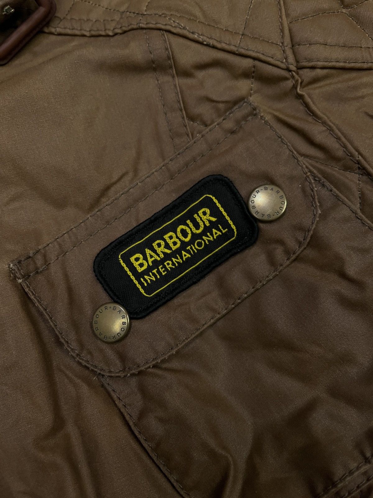 Barbour Rare BARBOUR INTERNATIONAL Jacket Womens Waxed Dry Wax Biker ...