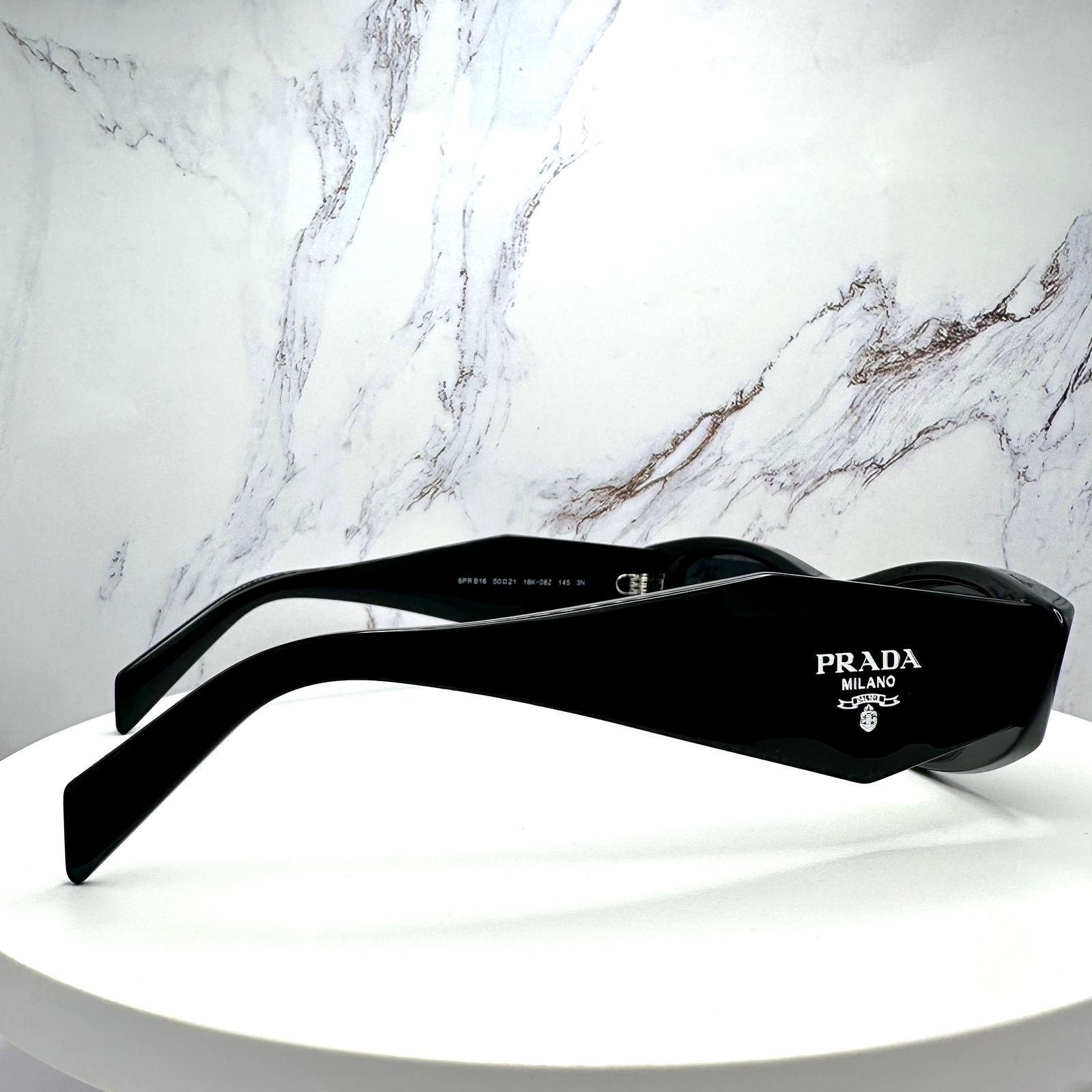 Prada New PRADA Sunglasses Black Oval Cat Eye Symbole Logo Size ONE SIZE - 5 Thumbnail