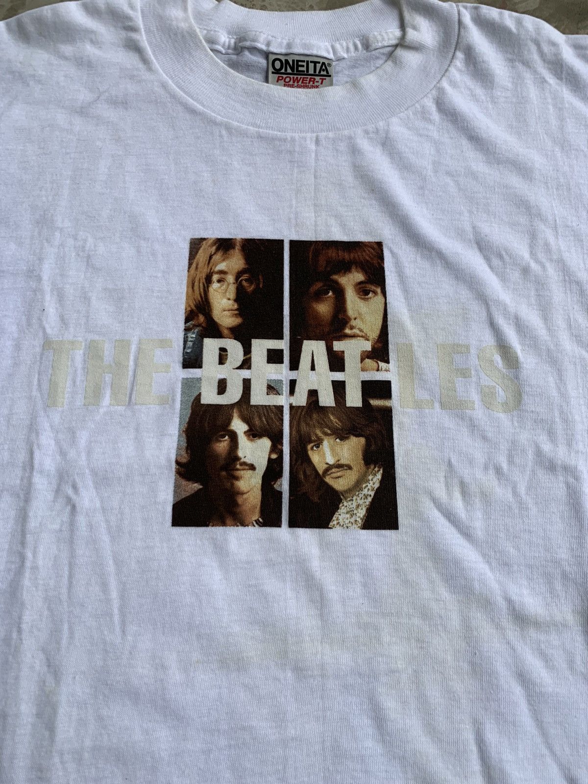 Band Tees × Vintage VINTAGE 90s THE BEATLES WHITE ALBUM T- SHIRT Size US L / EU 52-54 / 3 - 5 Thumbnail