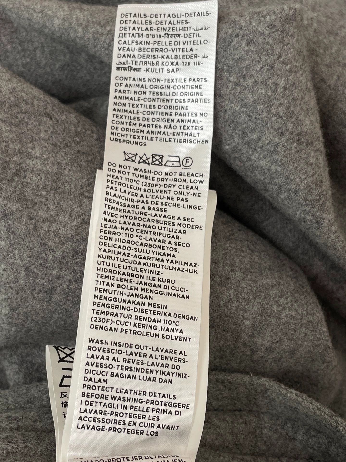 Ermenegildo Zegna ZEGNA Gray Wool-Cashmere Leather Trim Pants 48 New Size US 32 / EU 48 - 7 Thumbnail