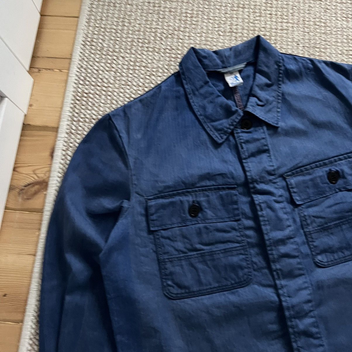 Vintage German herringbone hbt sun faded works vintage jacket Size US L / EU 52-54 / 3 - 4 Thumbnail
