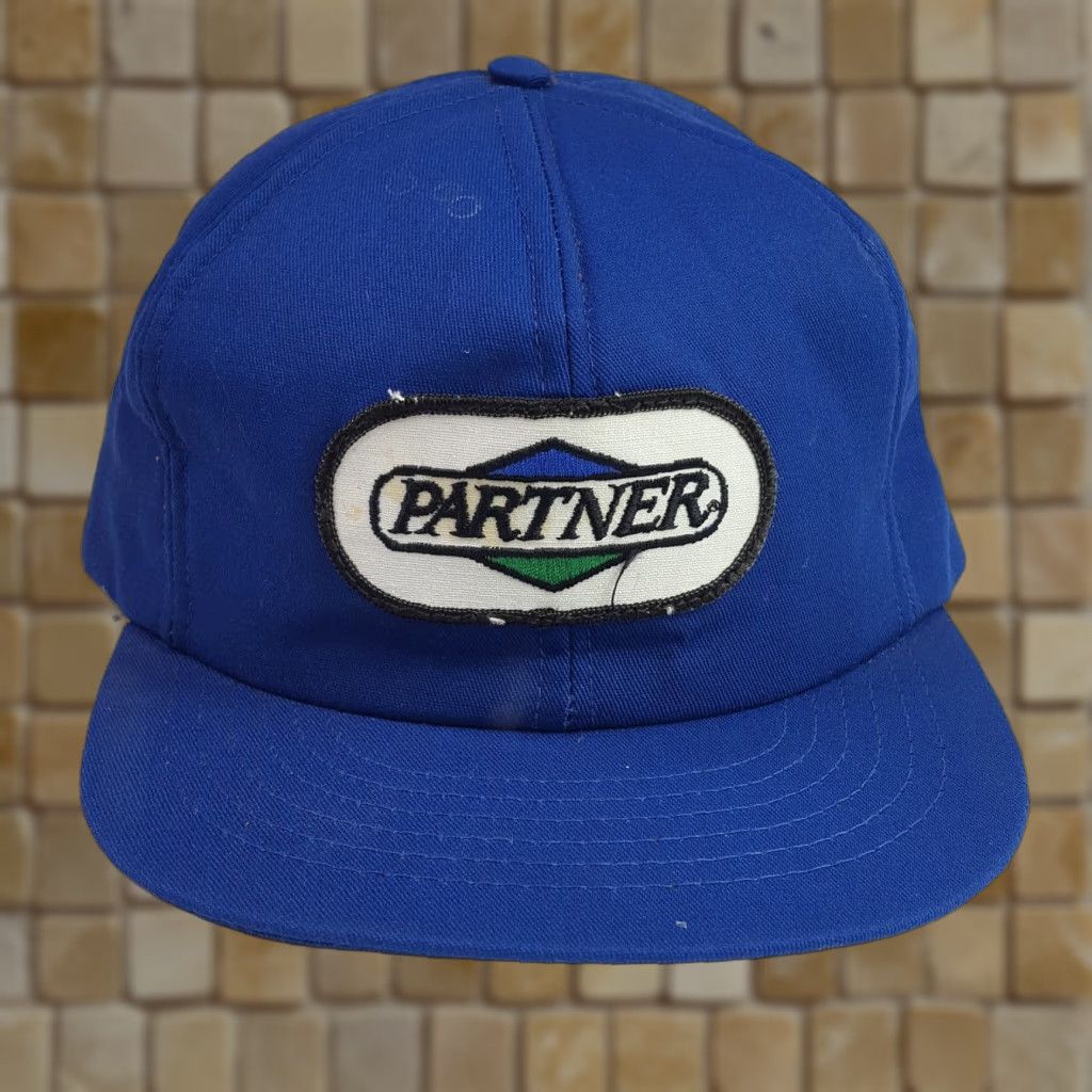 Vintage VINTAGE Swingster USA Made Trucker Hat Patch 80s 90s Farm Cap Adjustable Men Blue Hat Size ONE SIZE - 1 Thumbnail