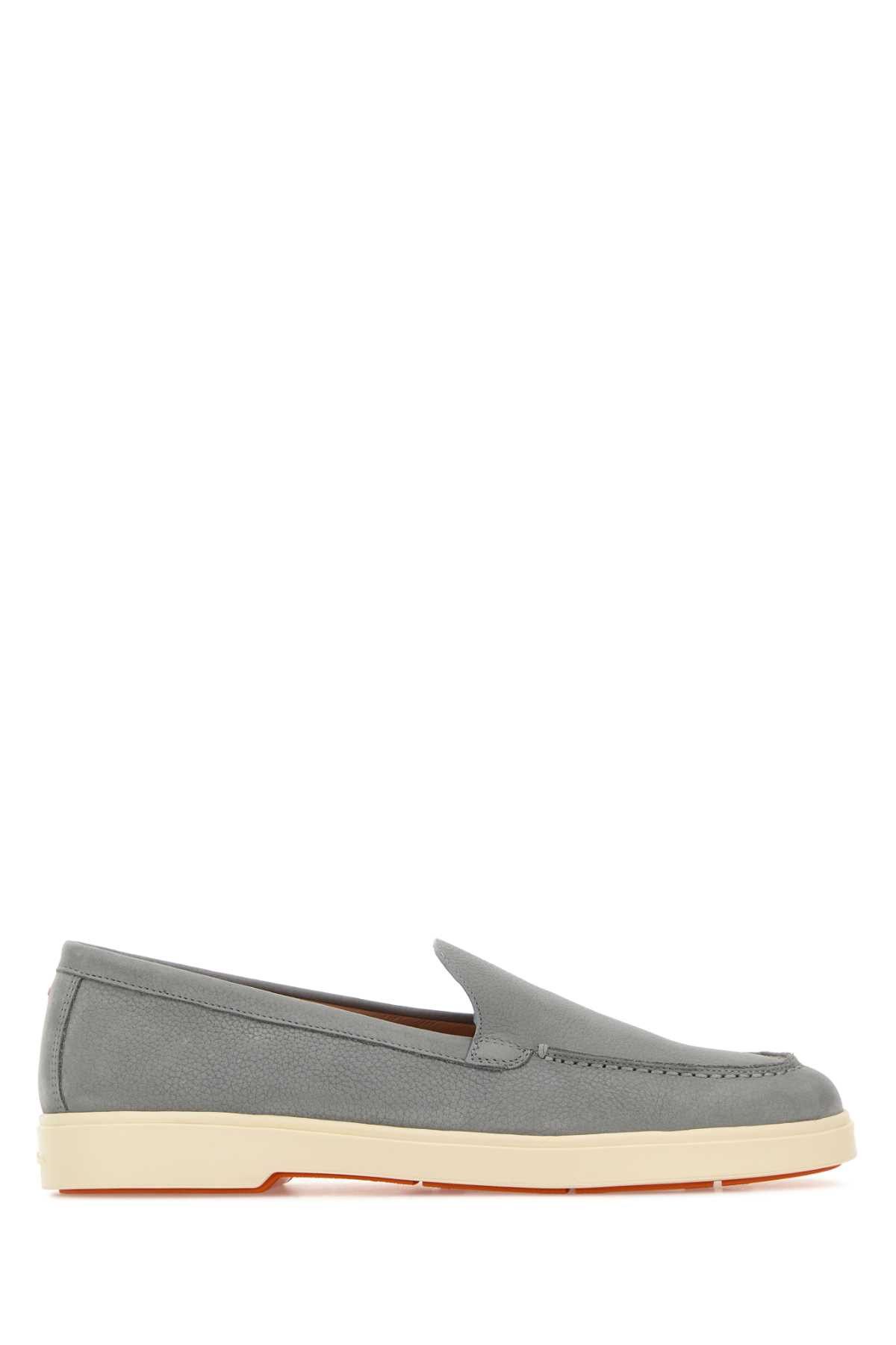Santoni Grey Suede Yalta Loafers Size US 11 / IT 41 - 1 Thumbnail
