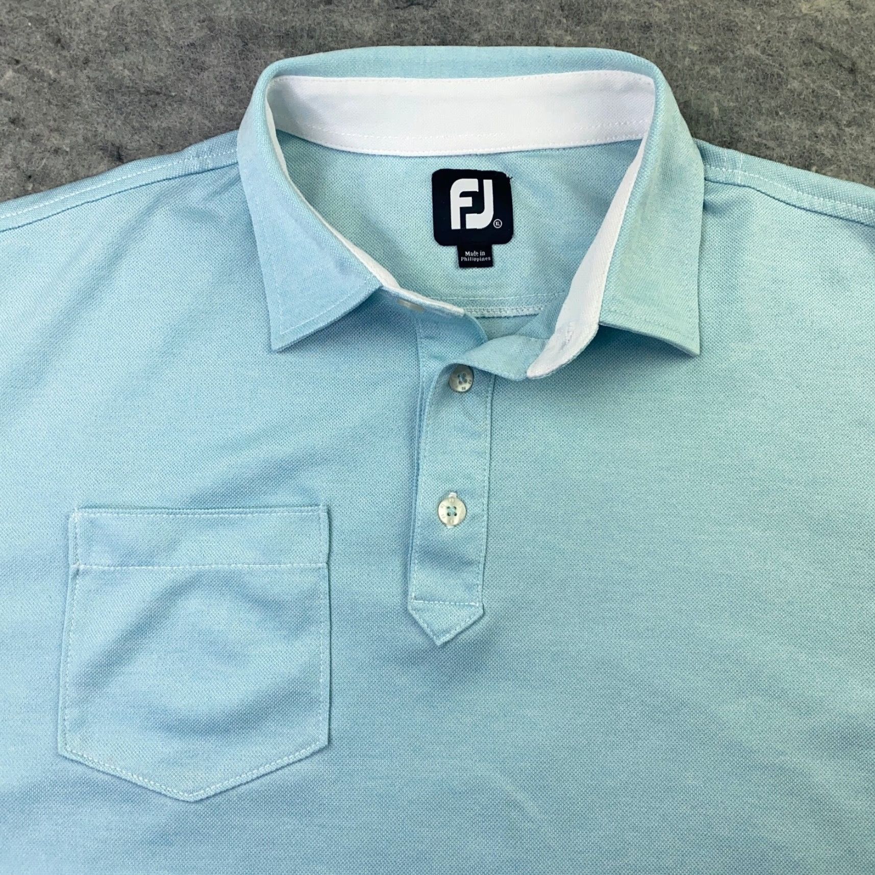 Footjoy Footjoy Shirt Mens XL Blue Polo Short Sleeve Pocket Golf Polo Short Sleeve Relaxed Size US XL / EU 56 / 4 - 3 Thumbnail