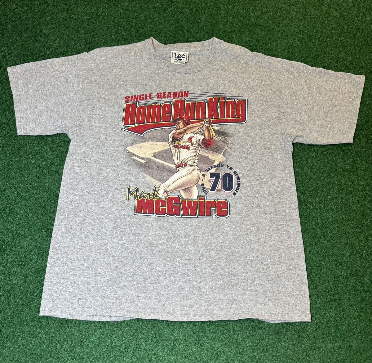 Vtg 90s Mark Mcgwire Home Run King Cardinals XL T Shirt