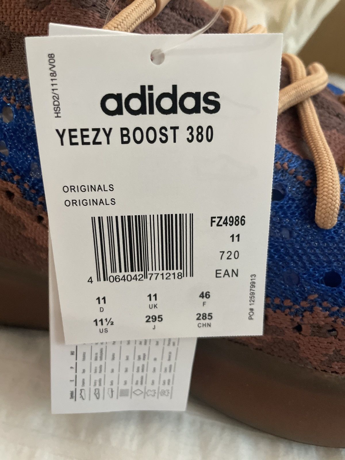 Adidas × Kanye West Yeezy Boost 380 Azure Size US 11.5 / EU 44-45 - 6 Thumbnail