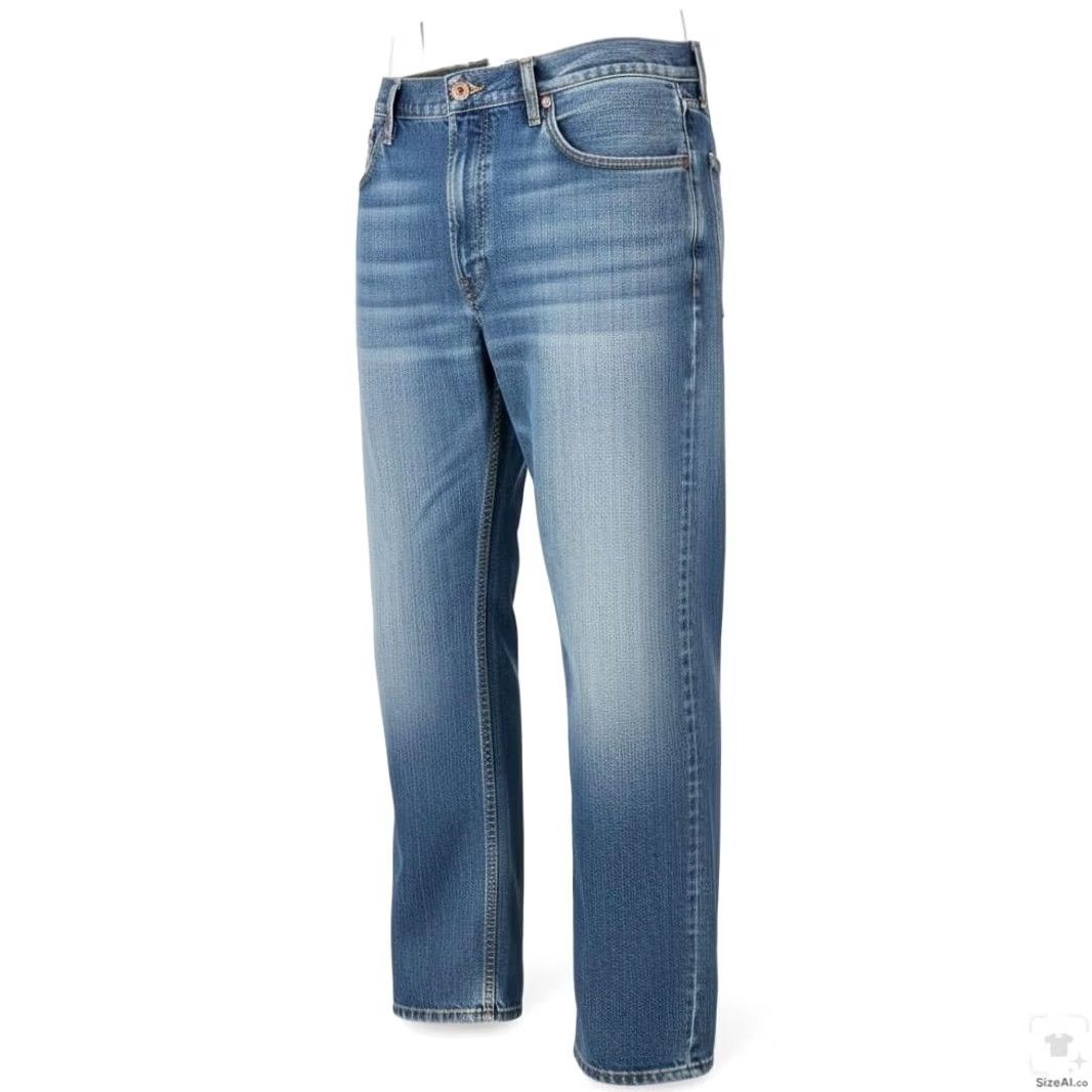 Levi's Levi's 501 Jeans Mens Regular Blue Light Wash Straight Denim Button Fly 40x36 Regular Distinctive Denim Five-Pocket Style Size US 40 / EU 56 - 2 Thumbnail