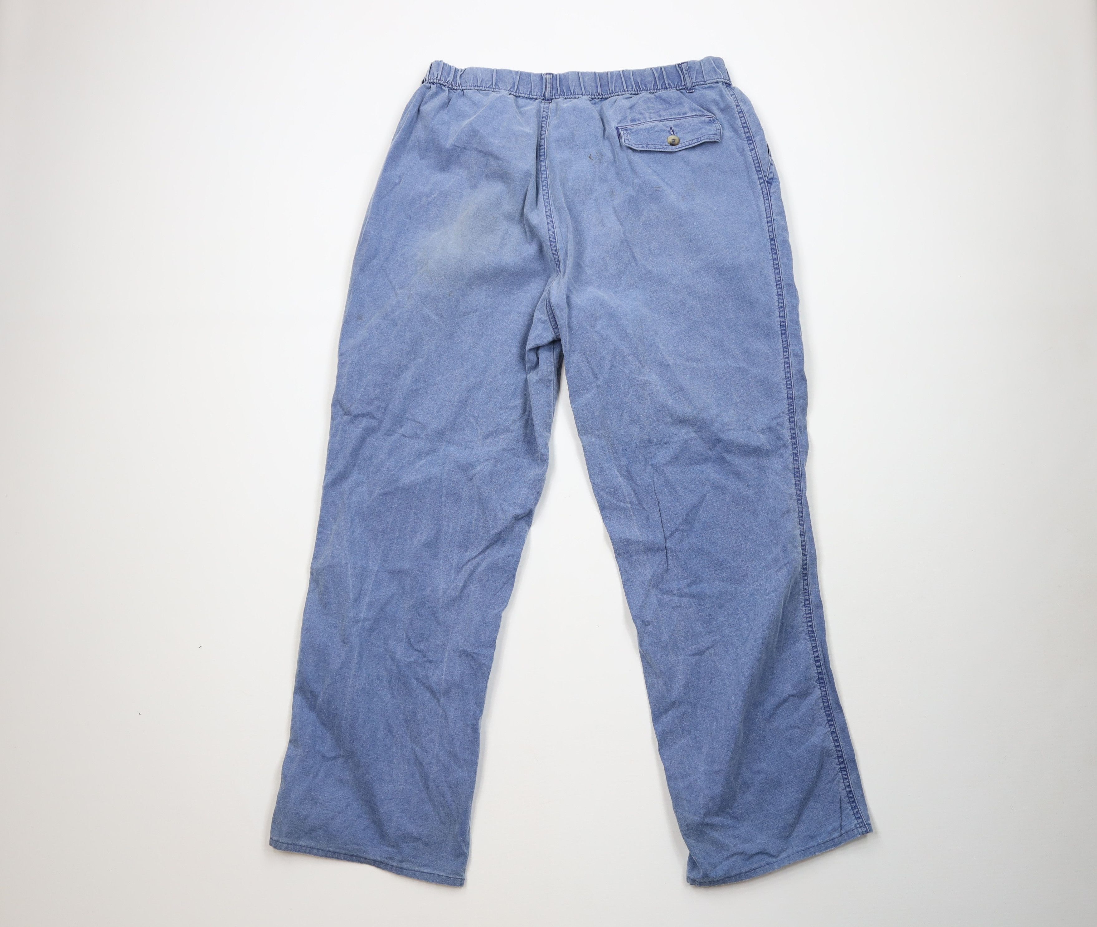 Izod Vintage 80s 90s Izod Stonewash Pigment Dye Wide Leg Pants Size US 36 / EU 52 - 12 Thumbnail