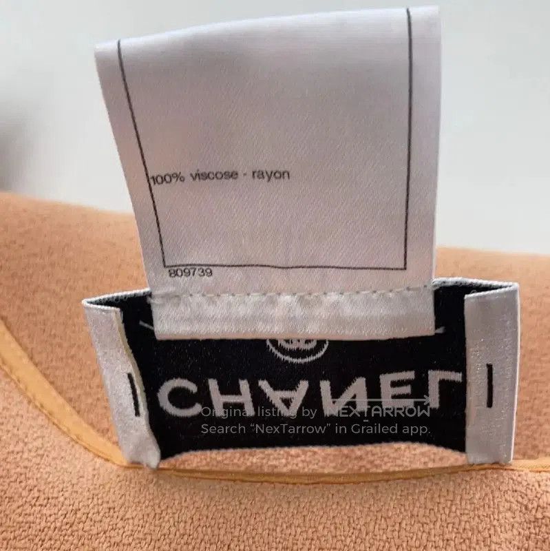 Chanel Chanel Beige Silk Women's T-Shirt . Size M / US 6-8 / IT 42-44 - 5 Thumbnail