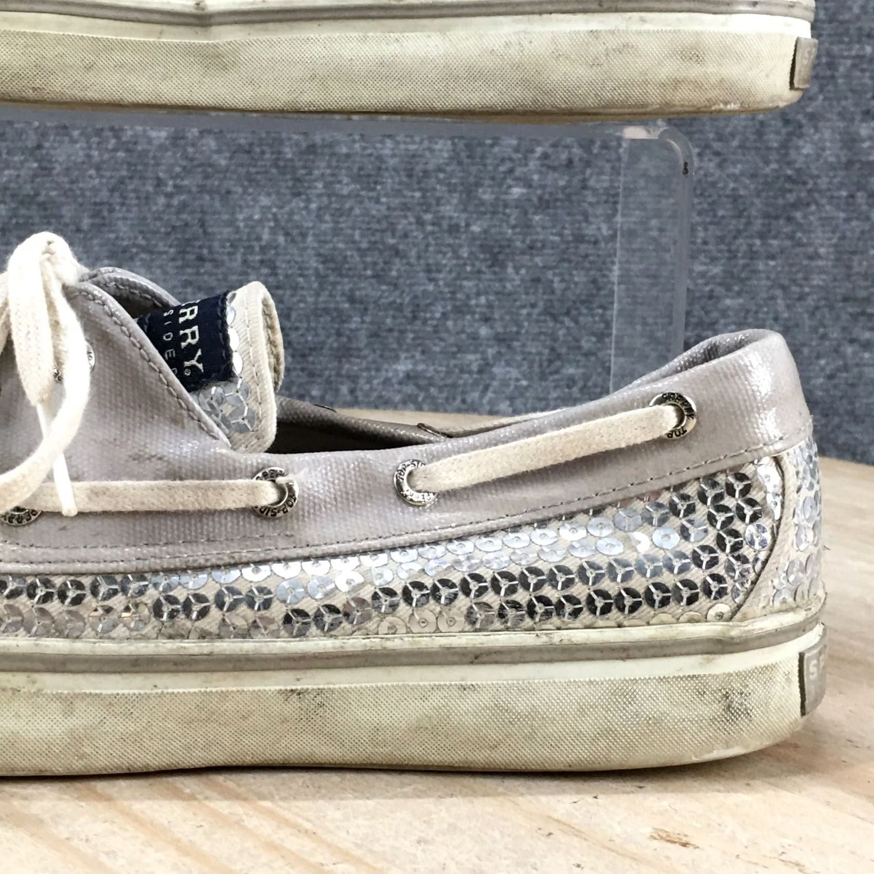 Sperry Sperry Top Sider Boat Shoes Womens 7 M Gray Leather Casual Shoes Size M / US 6-8 / IT 42-44 - 3 Thumbnail