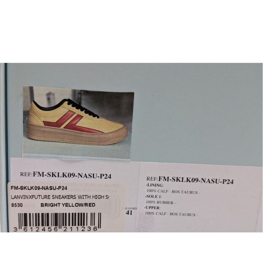 Lanvin o1rshd1 High Sole Low-Top Sneakers in Bright Yellow/Red Size US 8 / EU 41 - 13 Thumbnail