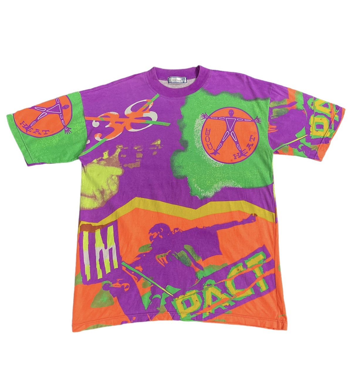 Japanese Brand × Vintage VINTAGE BODY HEAT FULLPRINT MULTICOLOUR TSHIRT Size US L / EU 52-54 / 3 - 1 Thumbnail