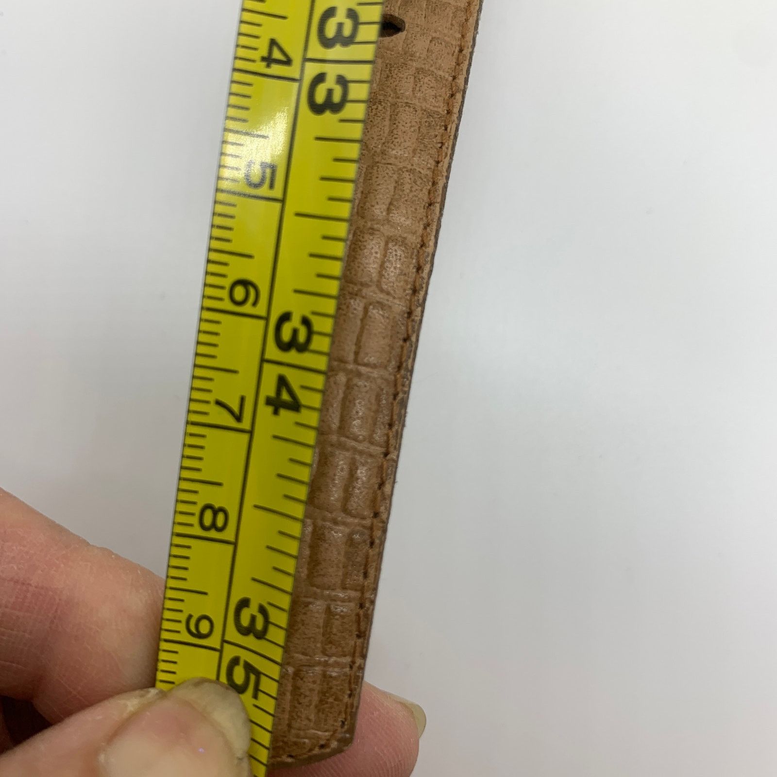 Other TJW Brown Genuine Leather Womens Belt Size M-L Size ONE SIZE - 4 Thumbnail