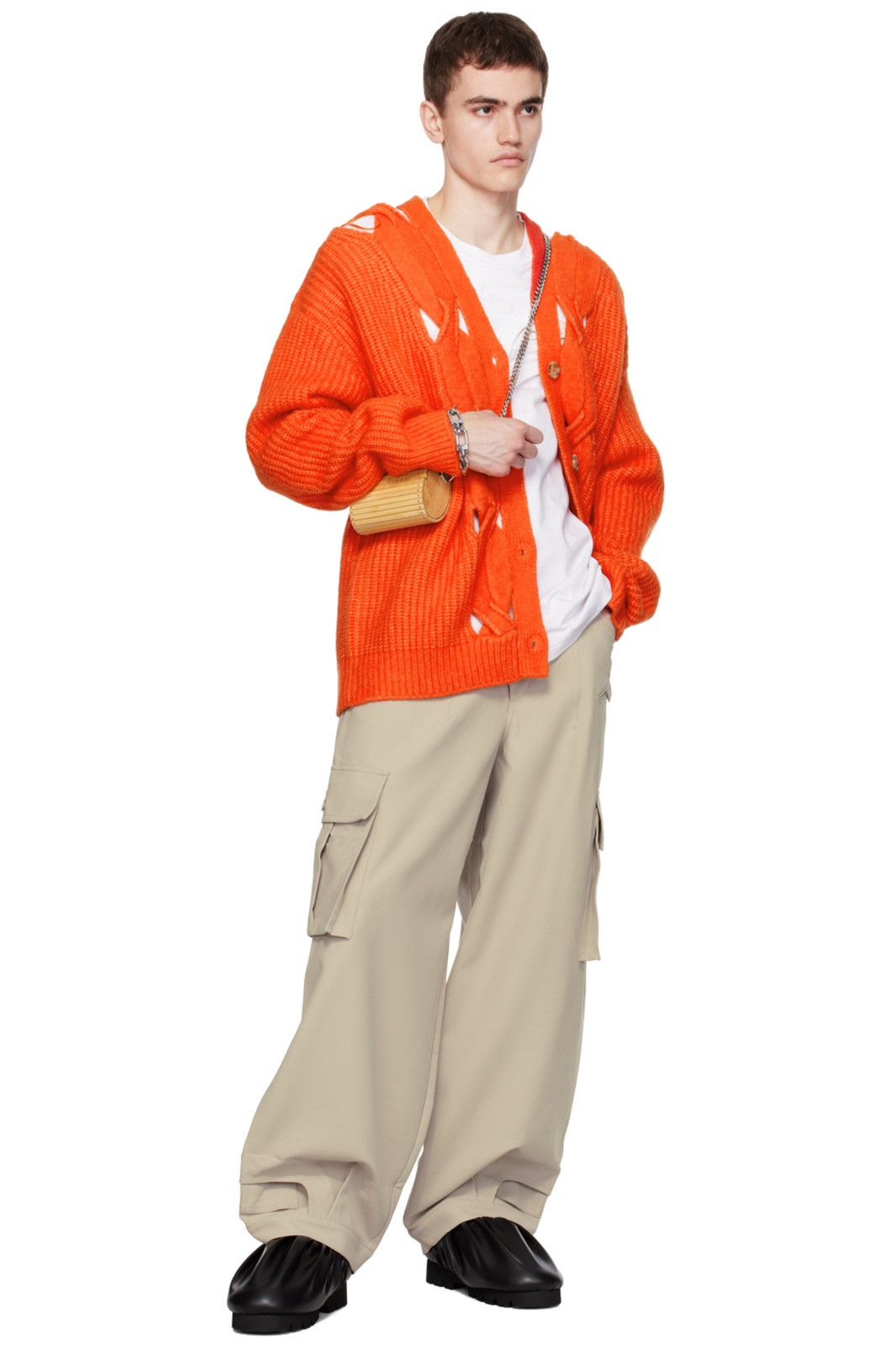 Feng Chen Wang orange wool cardigan Feng chen wang S unisex Size S / US 4 / IT 40 - 6 Thumbnail