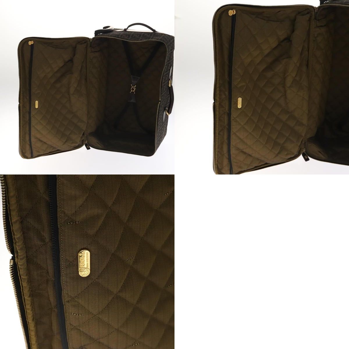 Fendi FENDI Zucca Canvas Carry Case Boston Bag Black Brown Size ONE SIZE - 13 Thumbnail