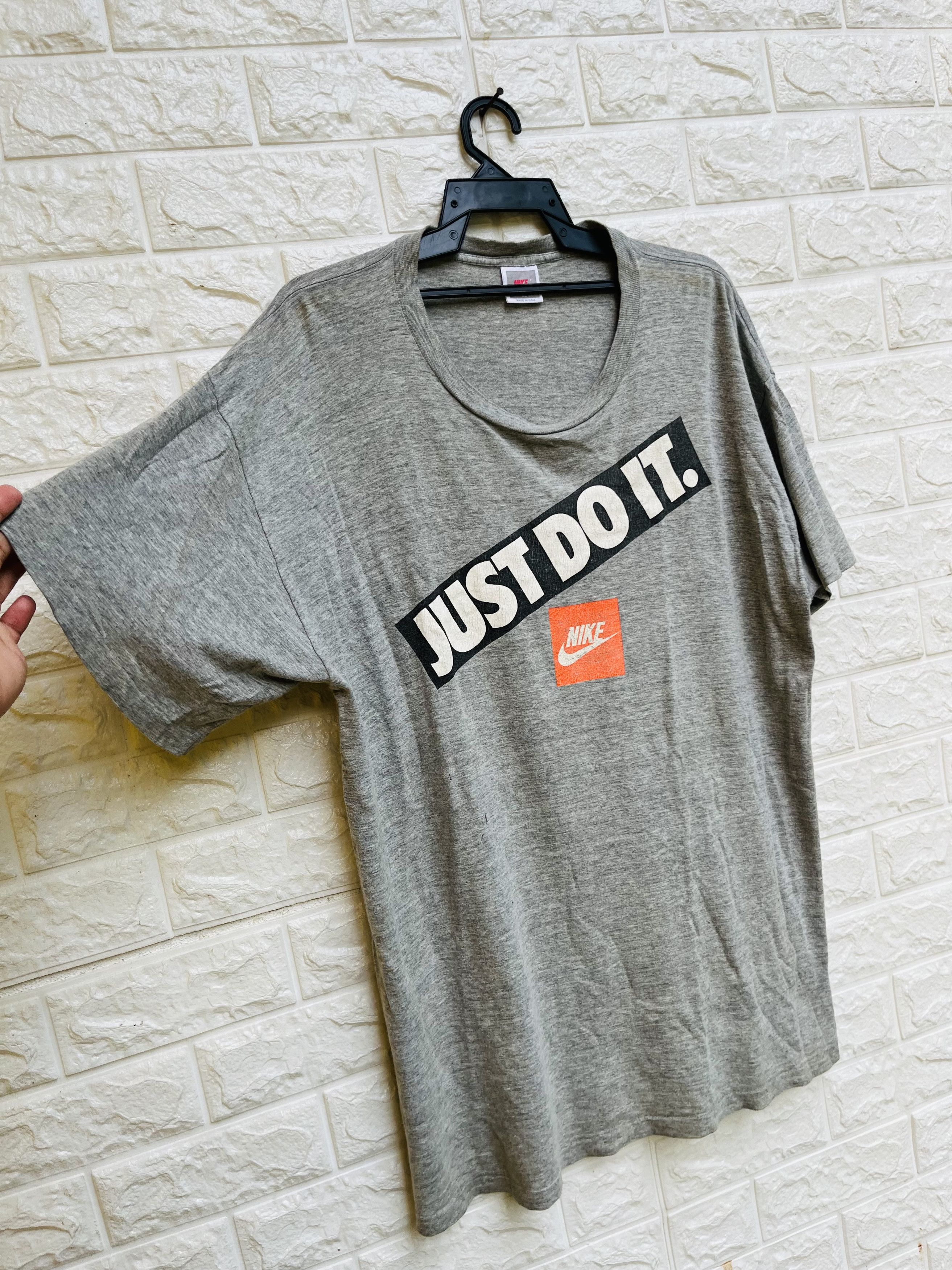 Japanese Brand × Nike × Vintage Vintage 80s Nike Just Do It Designer Fashion Style Size US XL / EU 56 / 4 - 4 Thumbnail