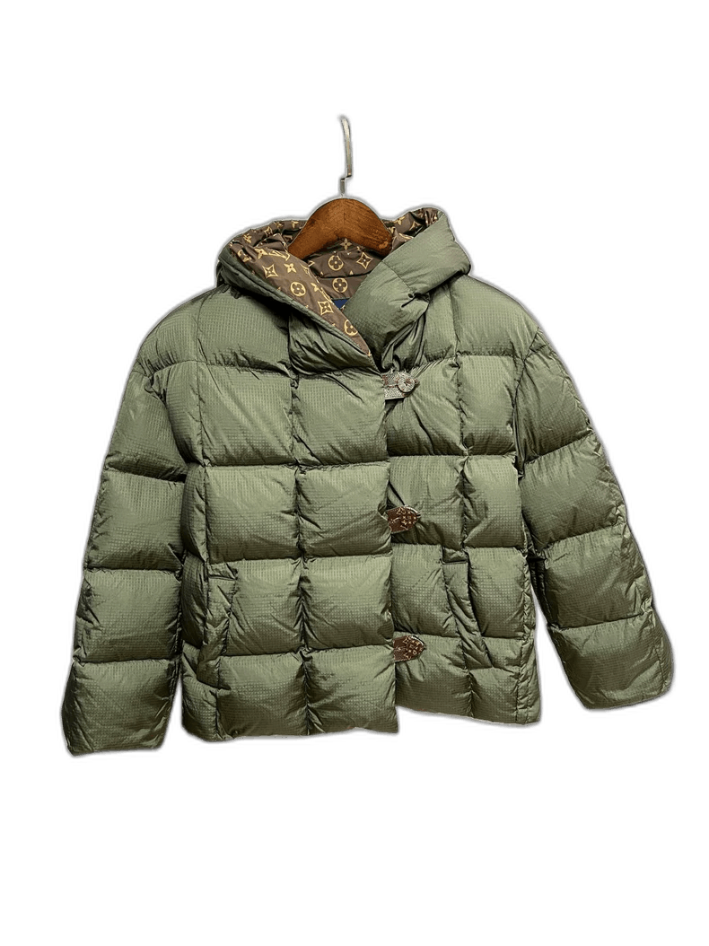 Louis Vuitton Louis Vuitton Green Printed Puffer Jacket Size US S / EU 44-46 / 1 - 1 Thumbnail