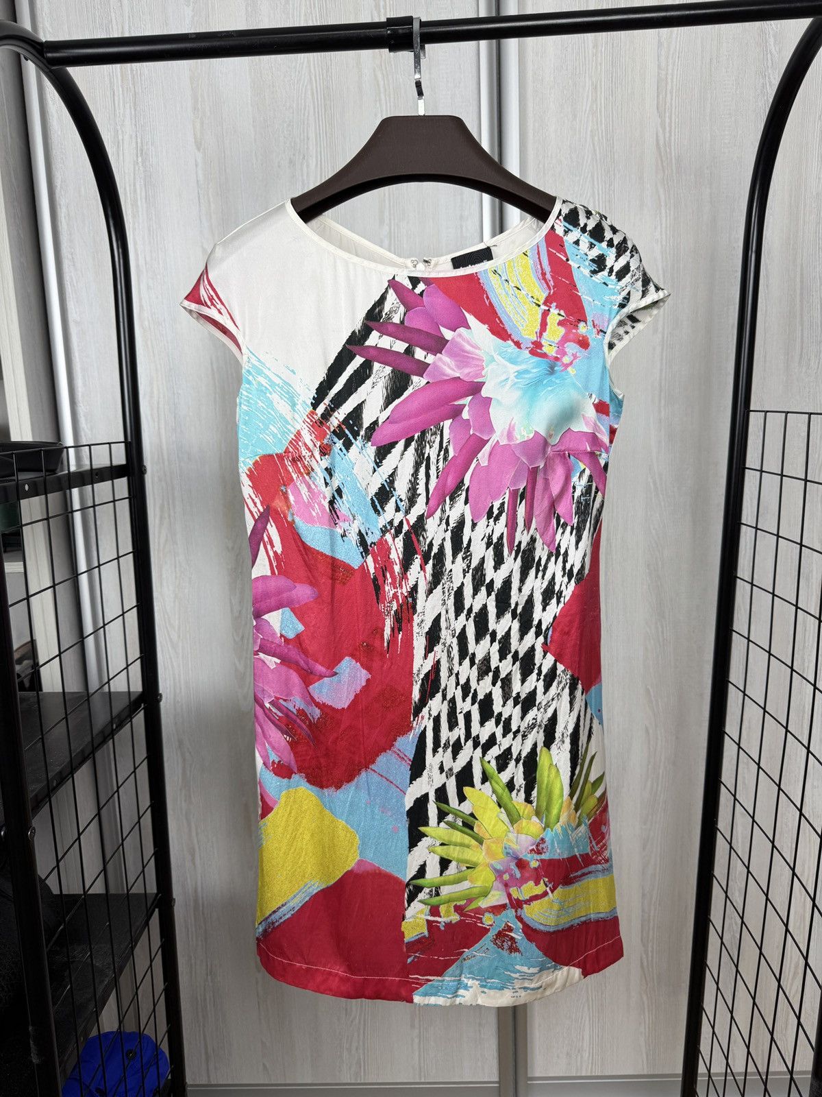 Just Cavalli Just Cavalli Silk Vintage abstract floral-printed mini dress Size M / US 6-8 / IT 42-44 - 1 Thumbnail