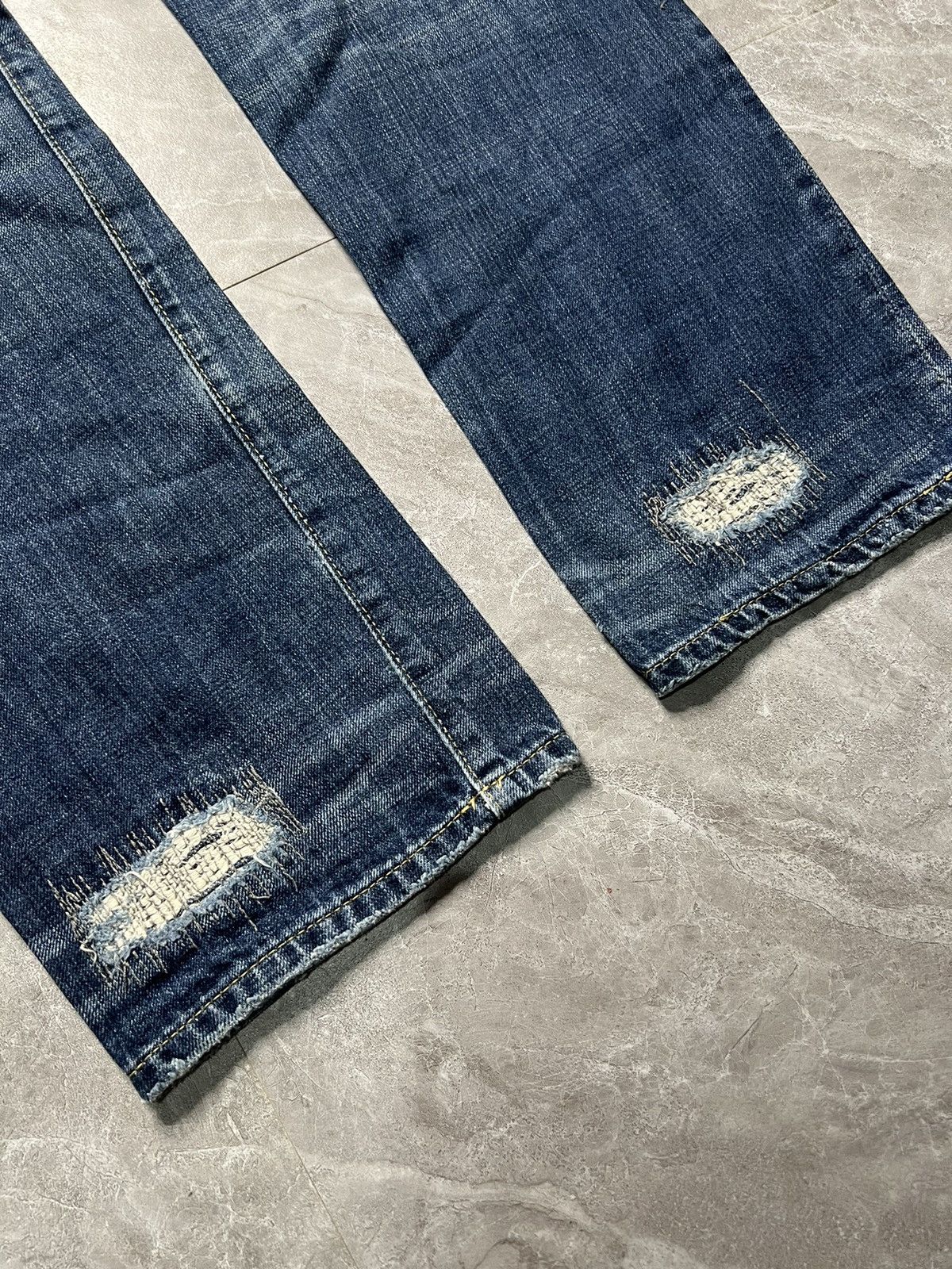 Original Fake Kaws x Original Fake S/S 11 Distressed Selvedge Jeans Size US 34 / EU 50 - 13 Thumbnail