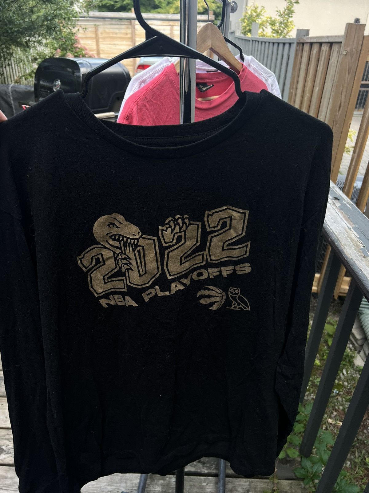 NBA × October's Very Own OVO 2022 RAPTORS PLAYOFFS SHIRT Size US XL / EU 56 / 4 - 1 Thumbnail