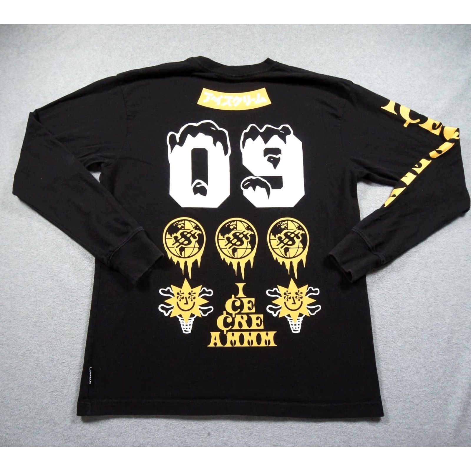 Vintage Icecream Shirt Mens Medium Black Long Sleeve Skate Streetwear Tee Pharrell Size US M / EU 48-50 / 2 - 4 Thumbnail