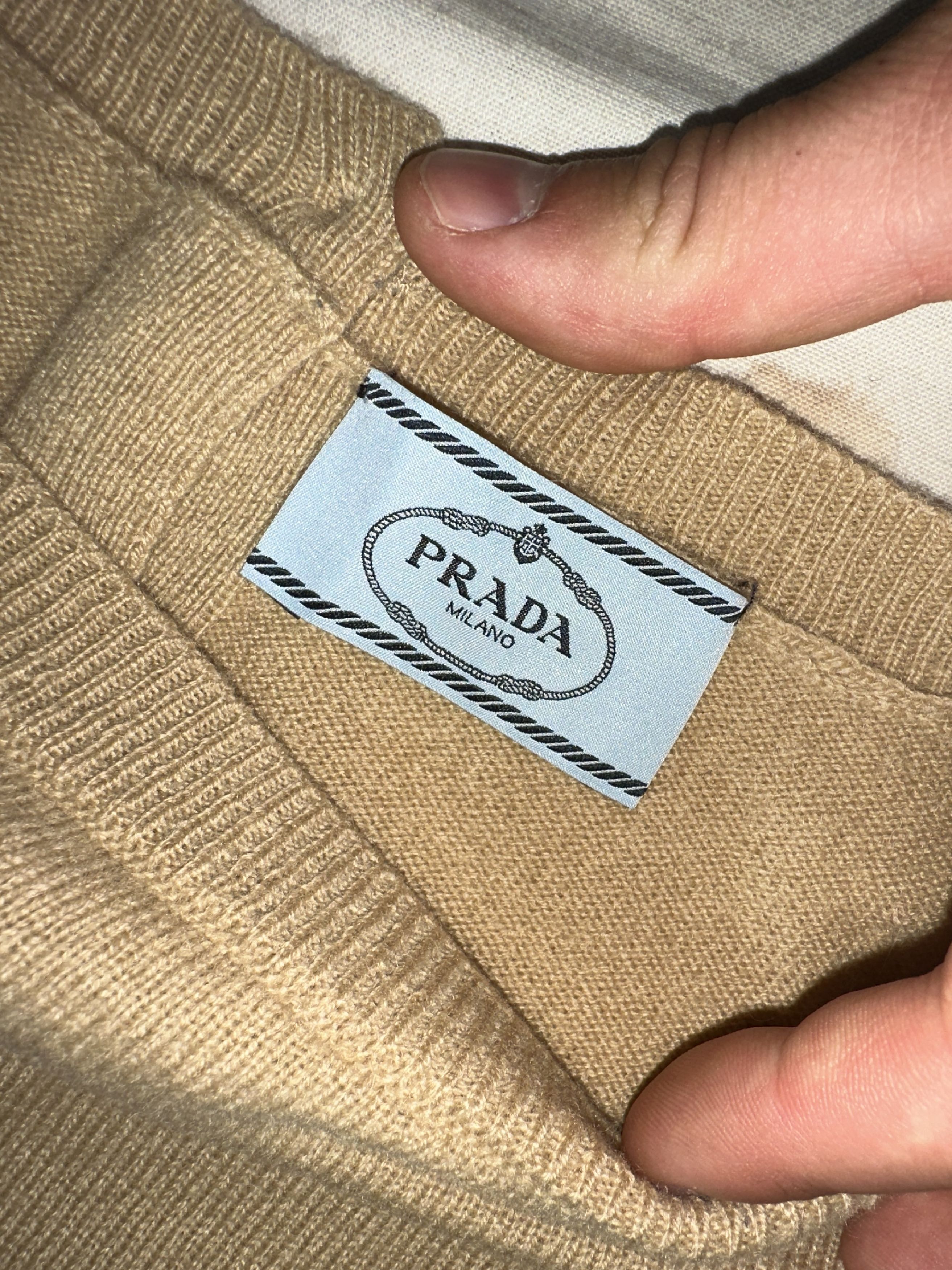 Prada Prada Cashmere Reverse Button Boat Neck Knit Sweater IT 40 Size S / US 4 / IT 40 - 3 Thumbnail