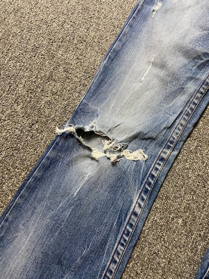 Japanese Brand Vintage Red Pepper Denim Flare Distressed Jeans (184) Size US 30 / EU 46 - 12 Thumbnail