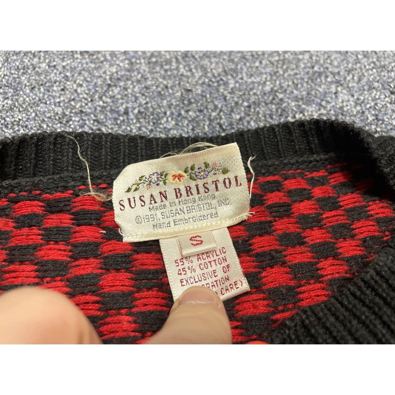 Vintage Vtg Susan Bristol Sz S Cardigan Sweater Embroidered WOOL H3 Size S / US 4 / IT 40 - 2 Thumbnail