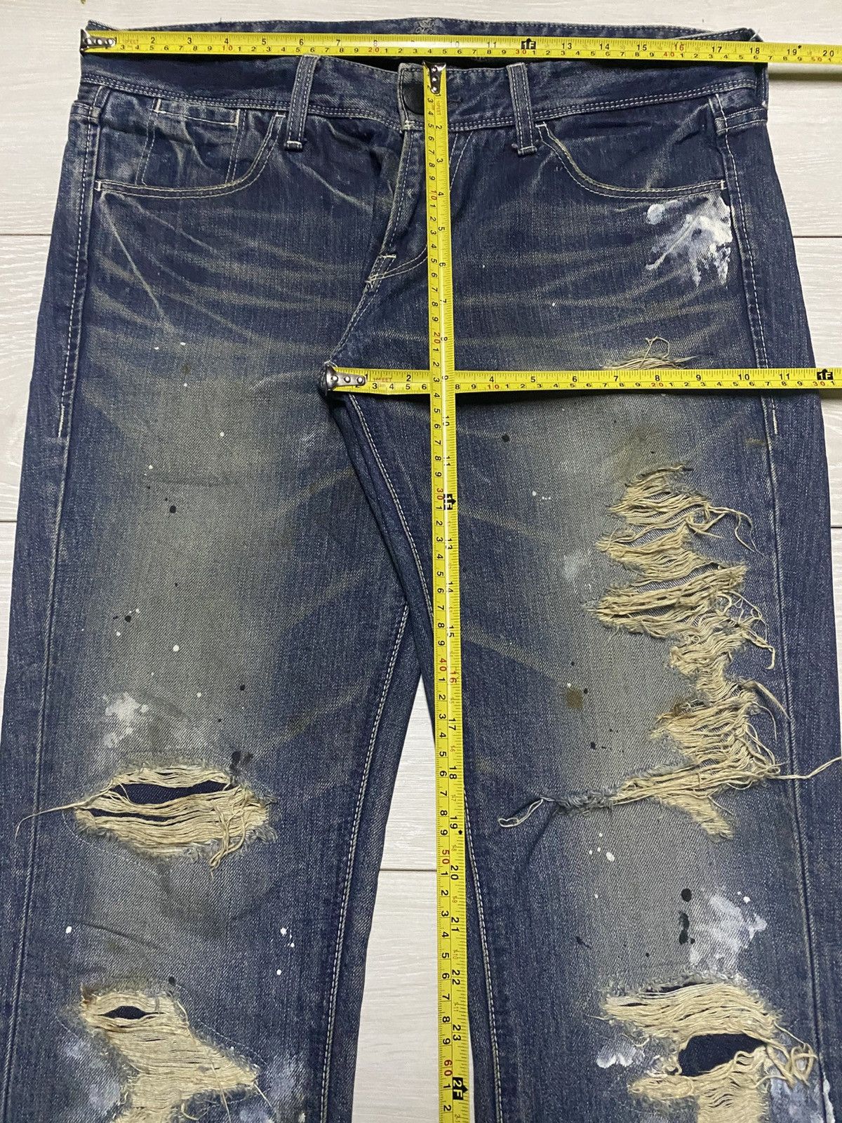 Murder License Vintage Murder License Paint Splatter Distressed Slim Jeans Size US 36 / EU 52 - 17 Thumbnail