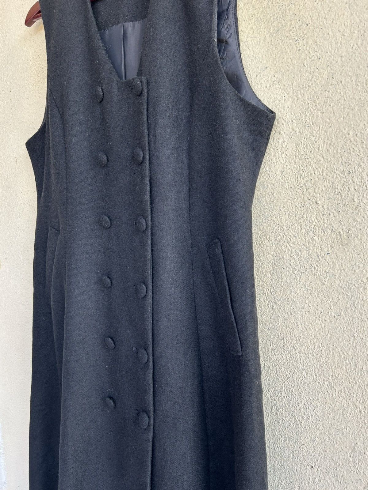 Designer × Karl Lagerfeld Karl Lagerfeld Sleeveless Polyester Long Coat Size ONE SIZE - 4 Thumbnail