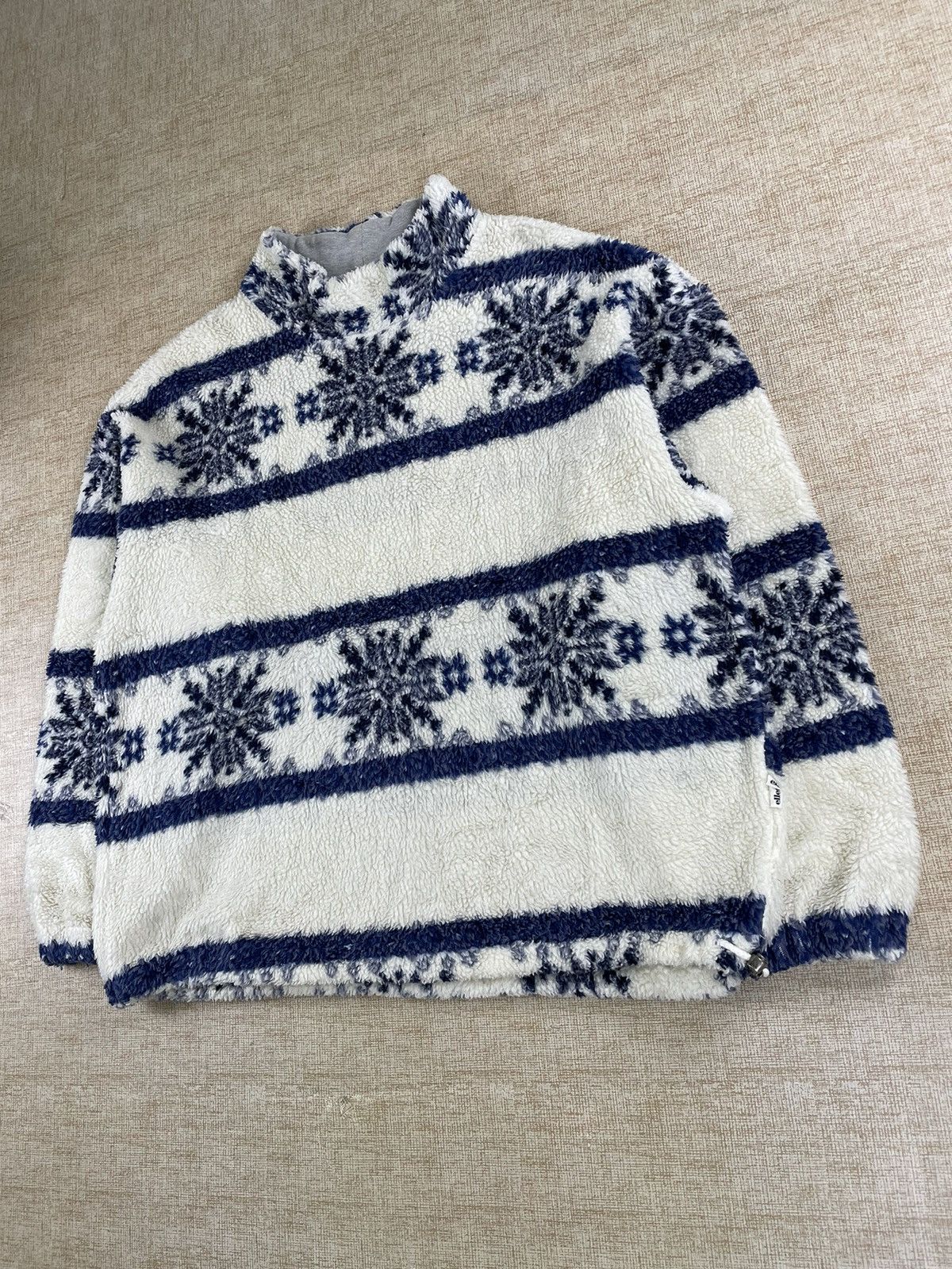 Ellesse × Vintage Vintage Ellesse Italy Navajo Motif Fleece Sweater Size US L / EU 52-54 / 3 - 3 Thumbnail