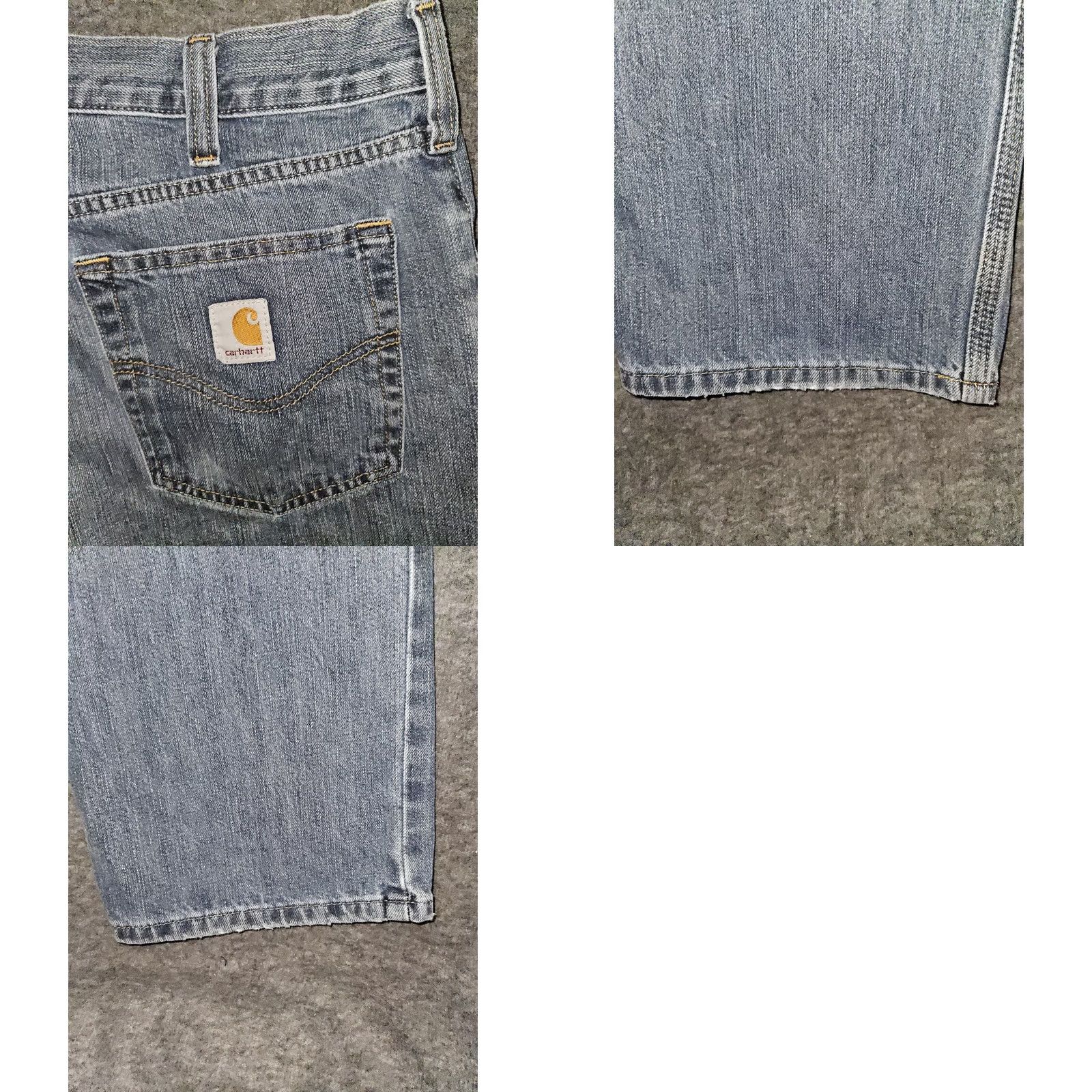 Carhartt Carhartt Jeans Relaxed Straight Mens 33x30 Blue Denim Medium Workwear Distressed Pockets Logo Regular Size Type: Jeans Size US 33 - 8 Thumbnail