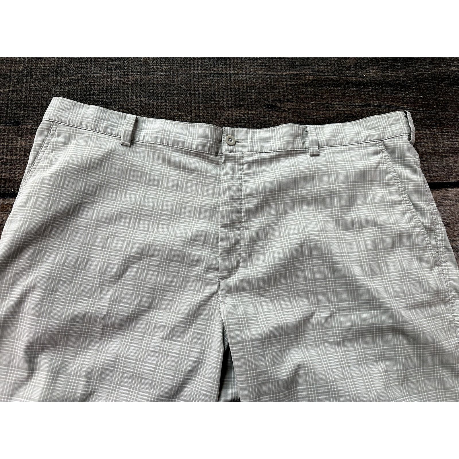 Nike Nike Golf Men's Plaid Grey White Shorts Dri-Fit SZ 42 Drifit Size US 42 / EU 58 - 2 Thumbnail