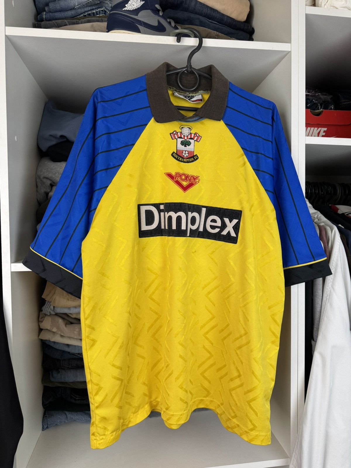 PONY Vntg PONY Southampton 1994-1995 Football Shirt Soccer Jersey Size US L / EU 52-54 / 3 - 1 Thumbnail